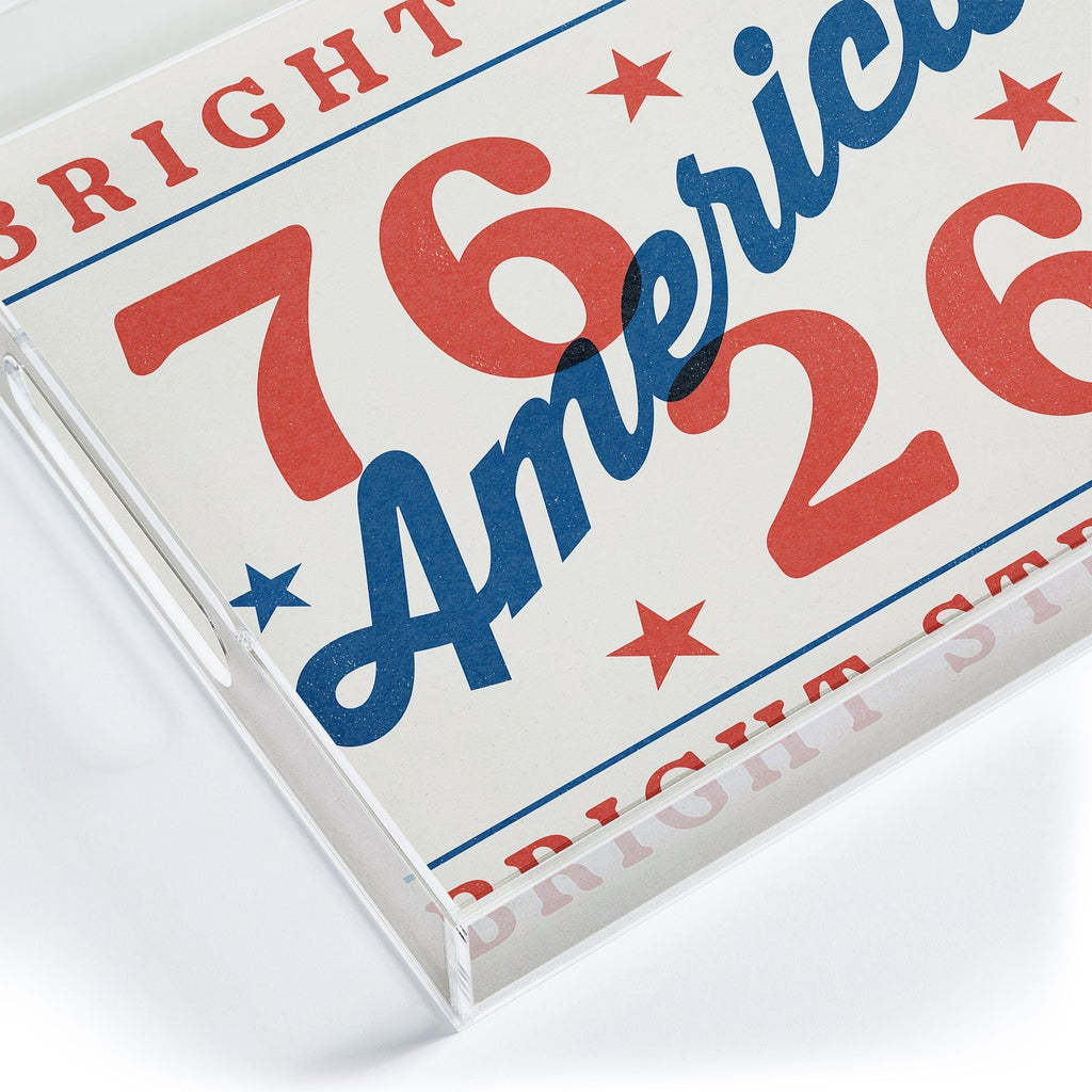 DENY Designs Bright Stars Bright Stripes Acrylic Tray
