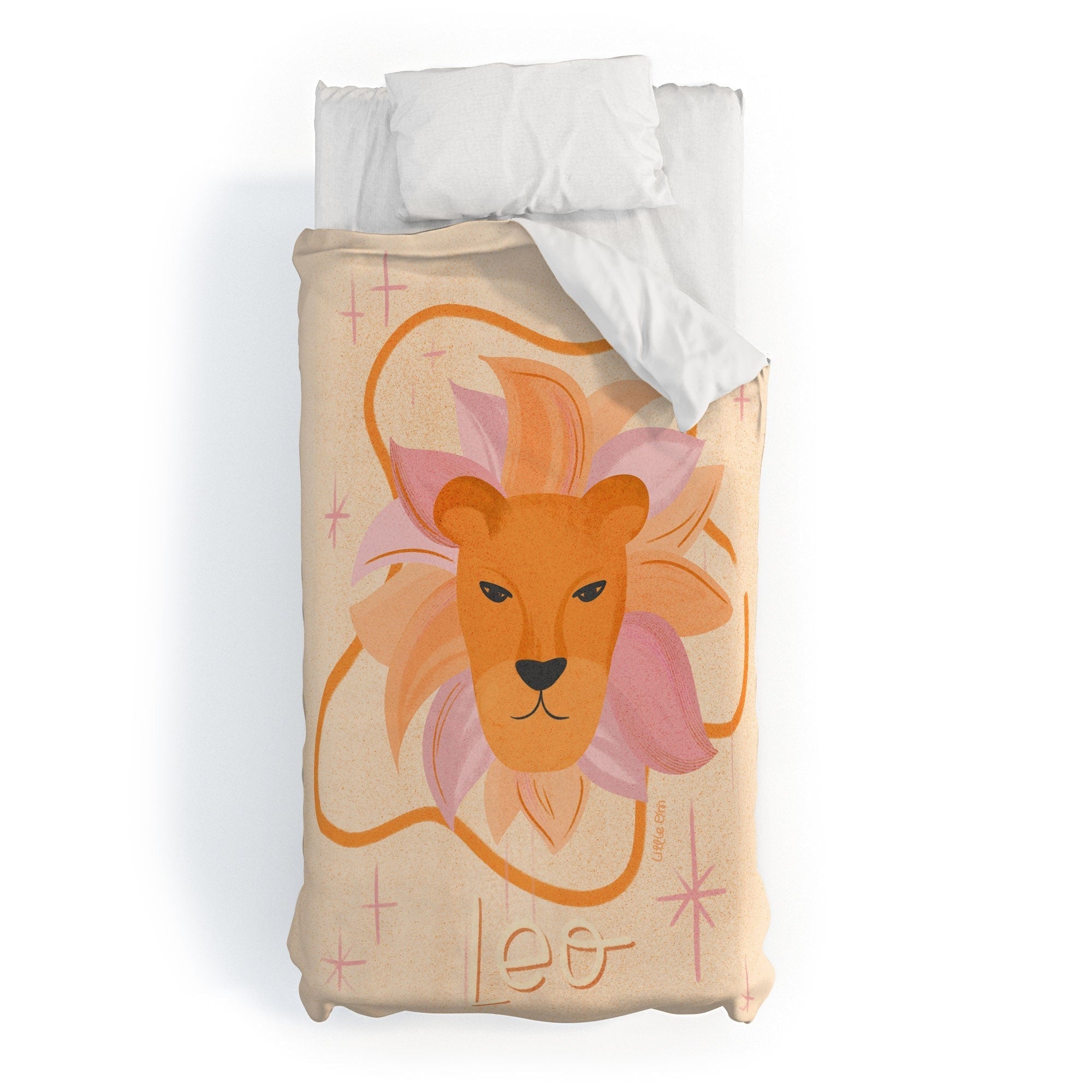 Little Om Zodiac Signs Leo Duvet Cover