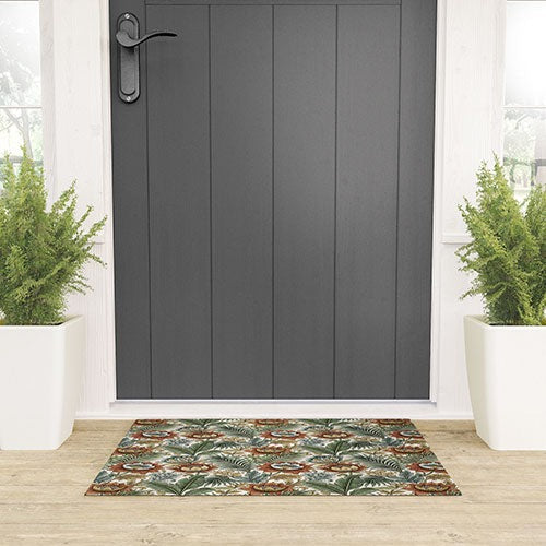 Marta Barragan Camarasa Retro Jungle Garden Welcome Mat