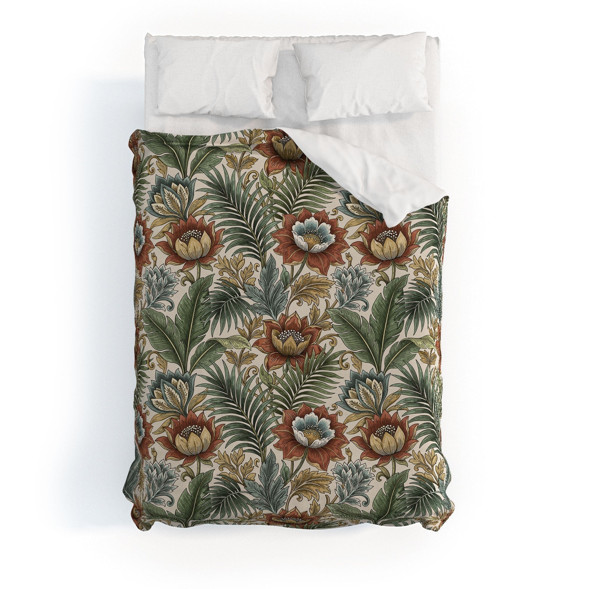 Marta Barragan Camarasa Retro Jungle Garden Duvet Cover