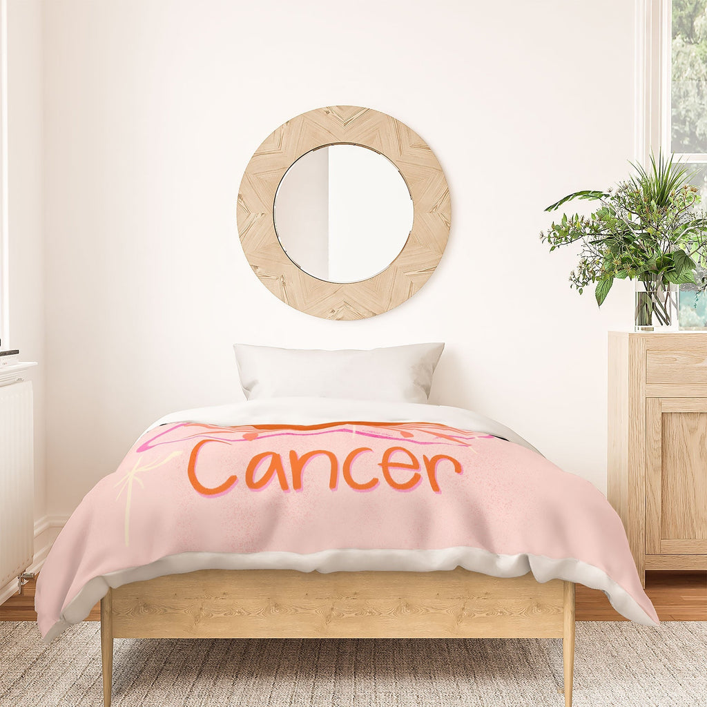 Little Om Zodiac Signs Cancer Duvet Cover
