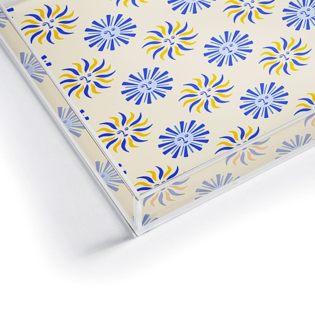Design by Spark Dolce Vita Radial Sun Flames Acrylic Tray