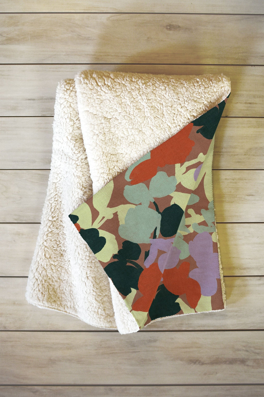 Marta Barragan Camarasa Retro Bloom Medley Fleece Throw Blanket