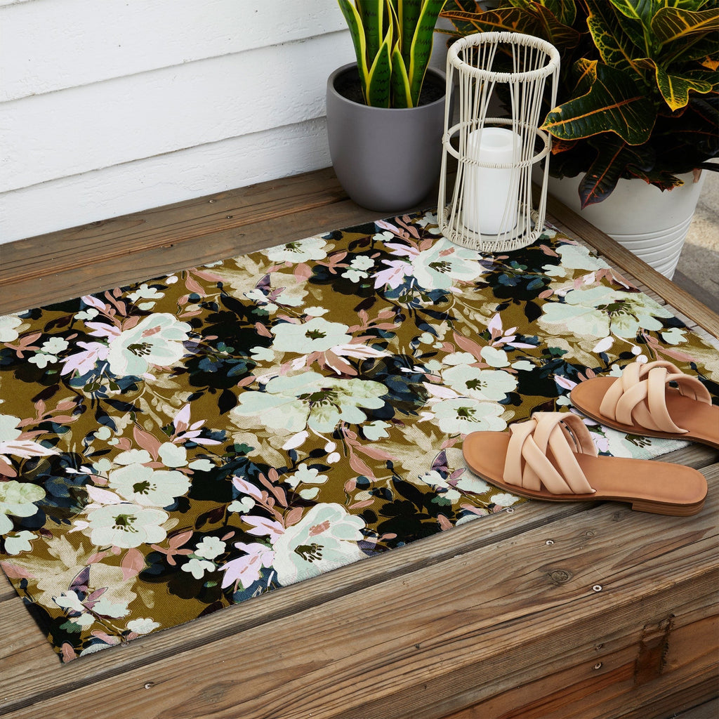 Marta Barragan Camarasa Romantic Floral Fusion Outdoor Rug