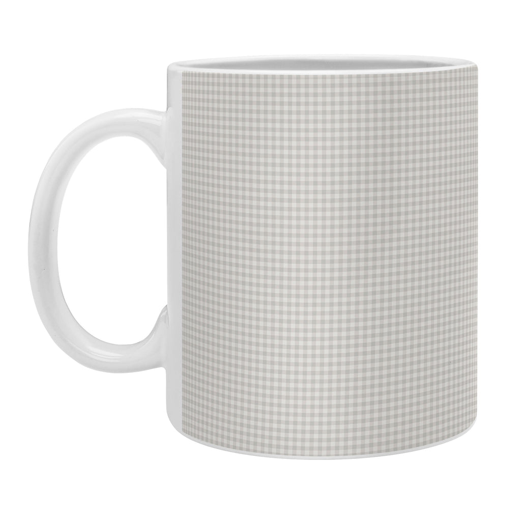 Colour Poems Gingham Plaid Pattern Cloud White Coffee Mug