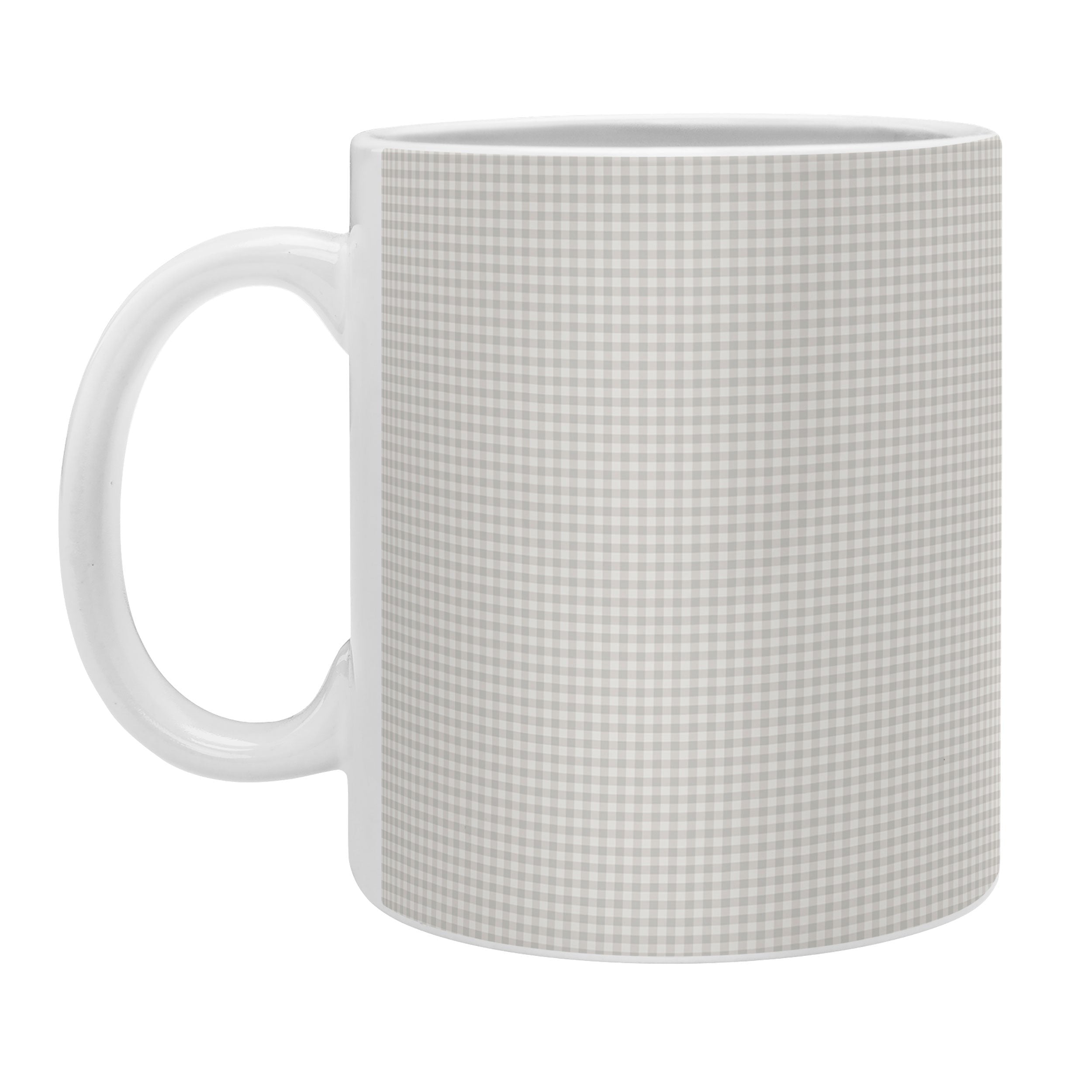 Colour Poems Gingham Plaid Pattern Cloud White Coffee Mug