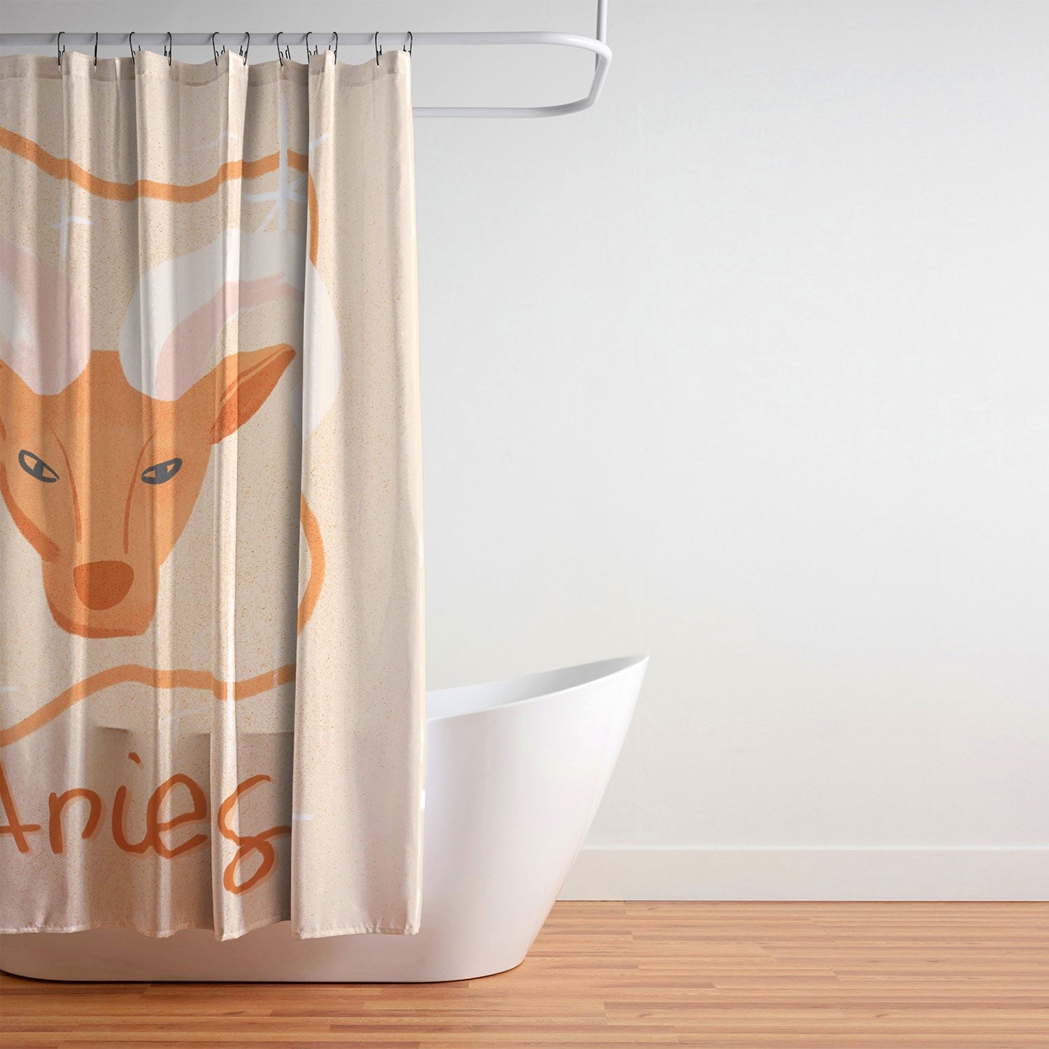 Little Om Zodiac Signs Aries Shower Curtain