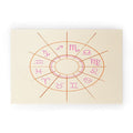 Little Om Zodiac Signs cream Welcome Mat