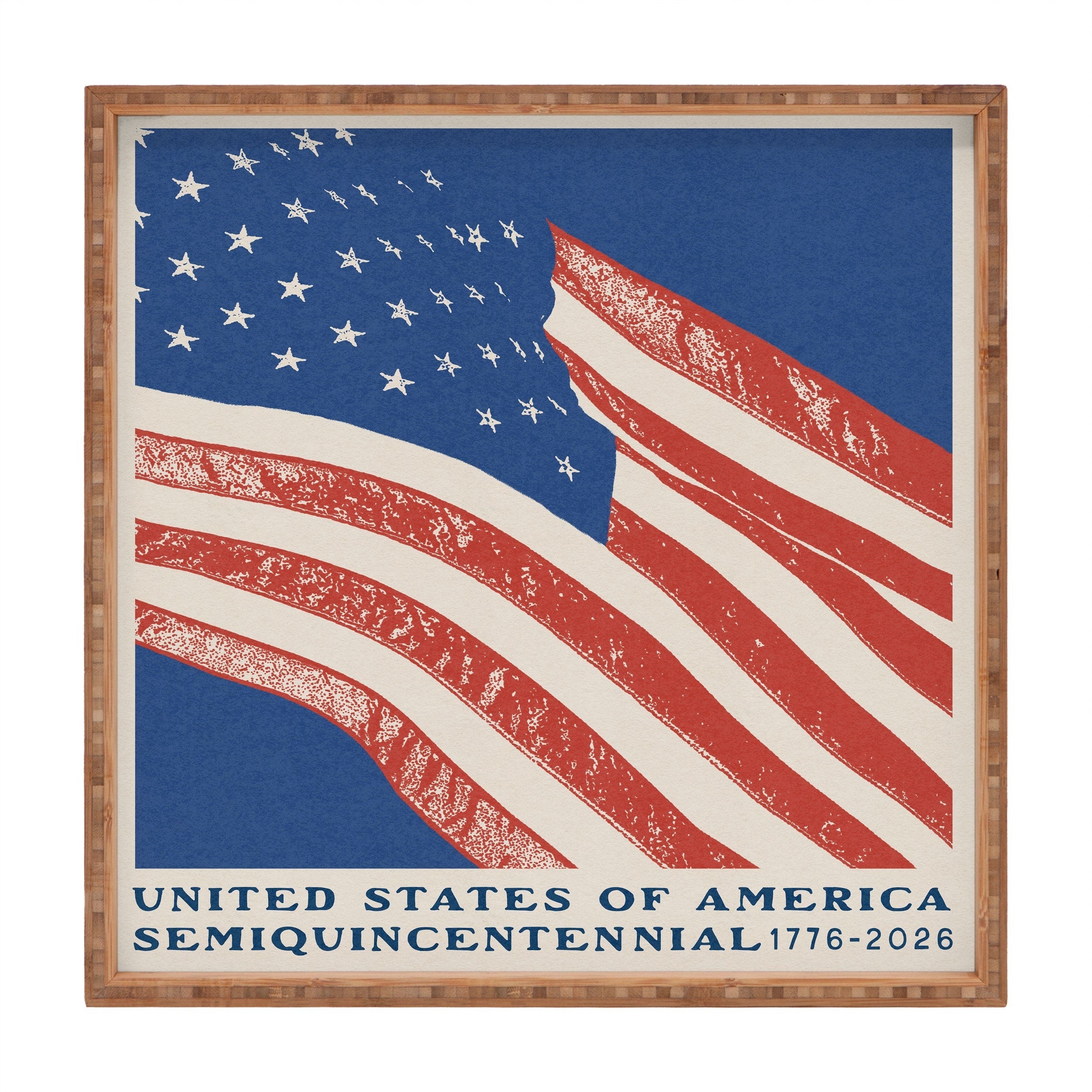 DENY Designs Stars n Stripes Semiquincentennial Square Tray