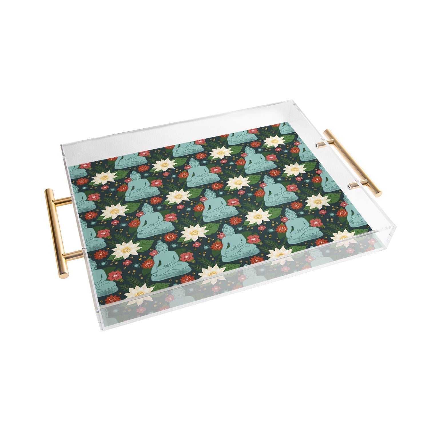 Design by Spark Meditating Lotus Buddha Acrylic Tray
