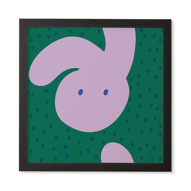 Camilla Foss Pebbles and Rabbit Framed Wall Art