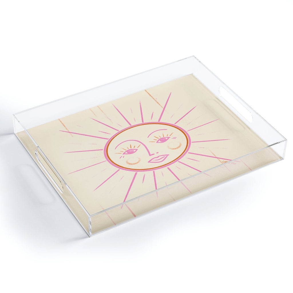 Little Om Celestial Sun cream Acrylic Tray