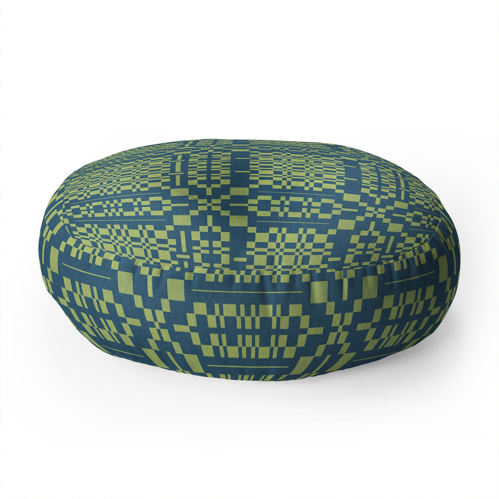 Marta Barragan Camarasa Nostalgic Grid Design Floor Pillow Round
