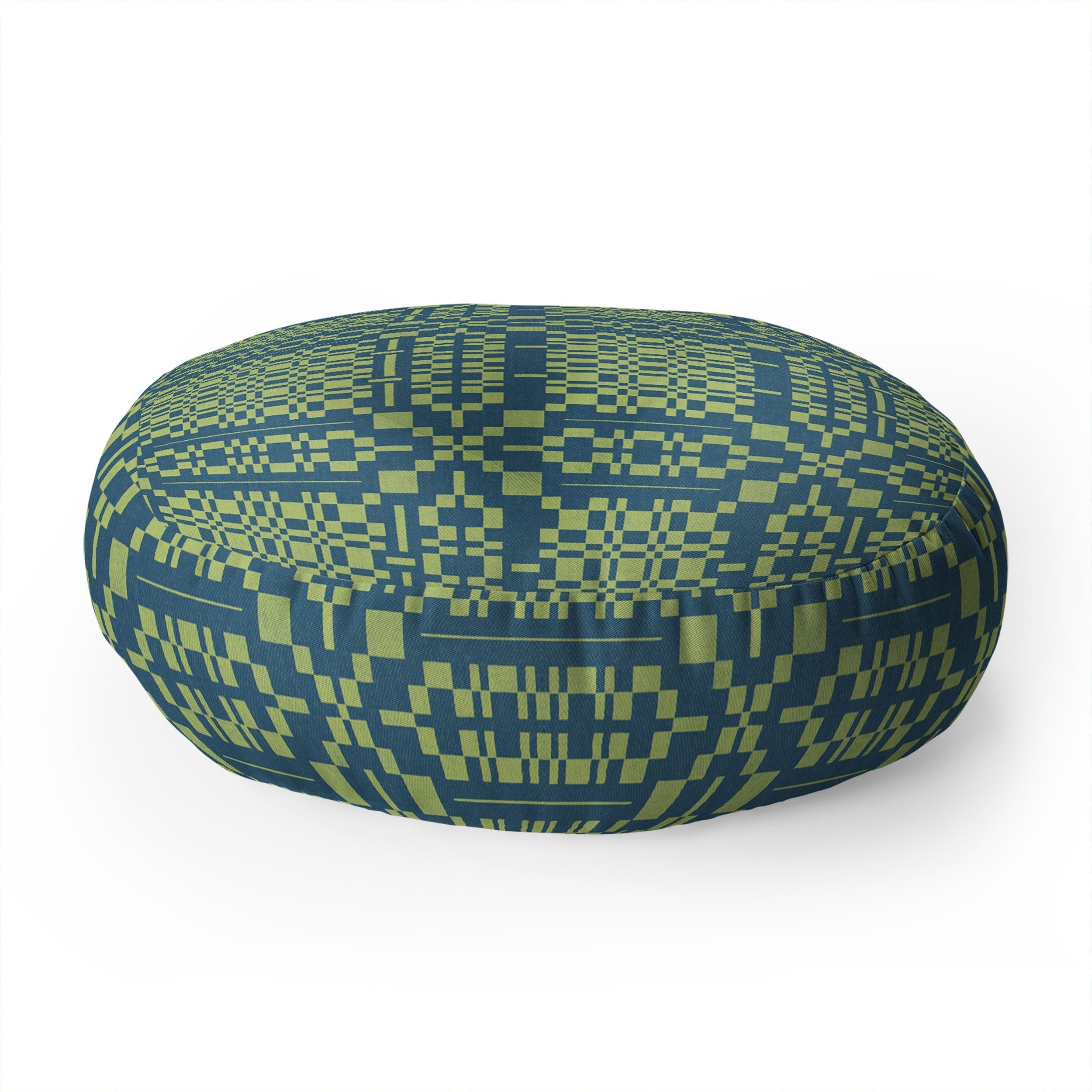 Marta Barragan Camarasa Nostalgic Grid Design Floor Pillow Round