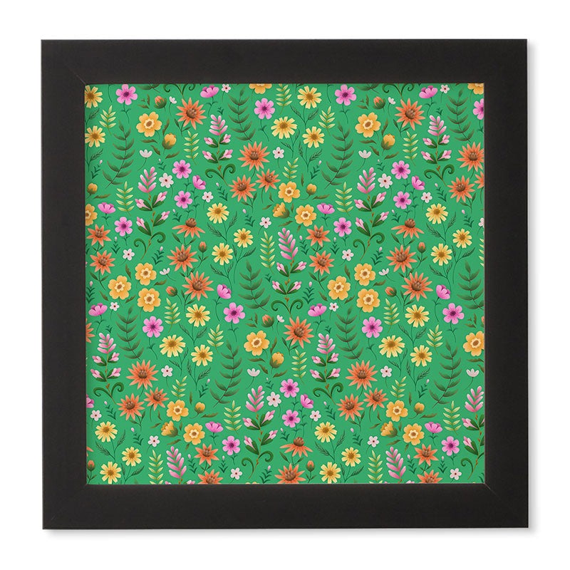 Pimlada Phuapradit Ditsy Spring Floral Green Framed Wall Art