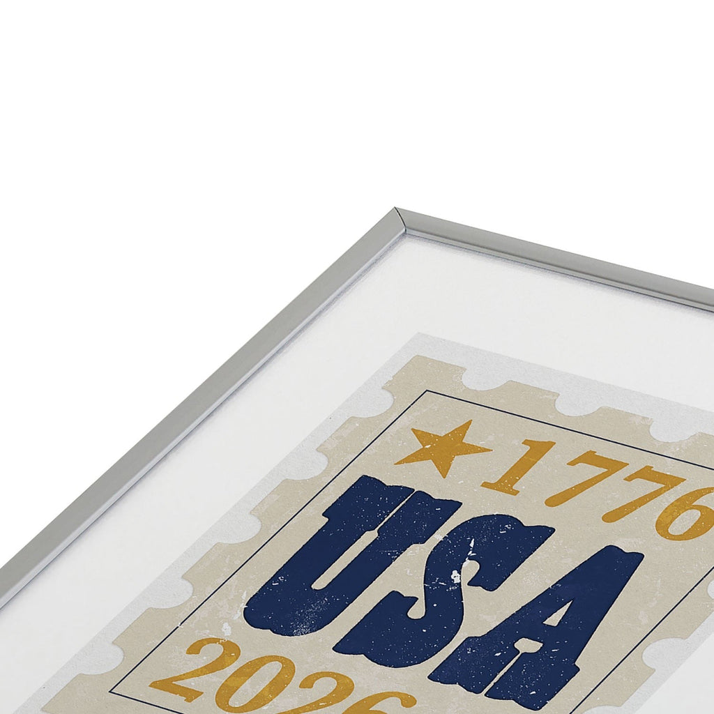 DENY Designs USA Stamp Metal Framed Art Print