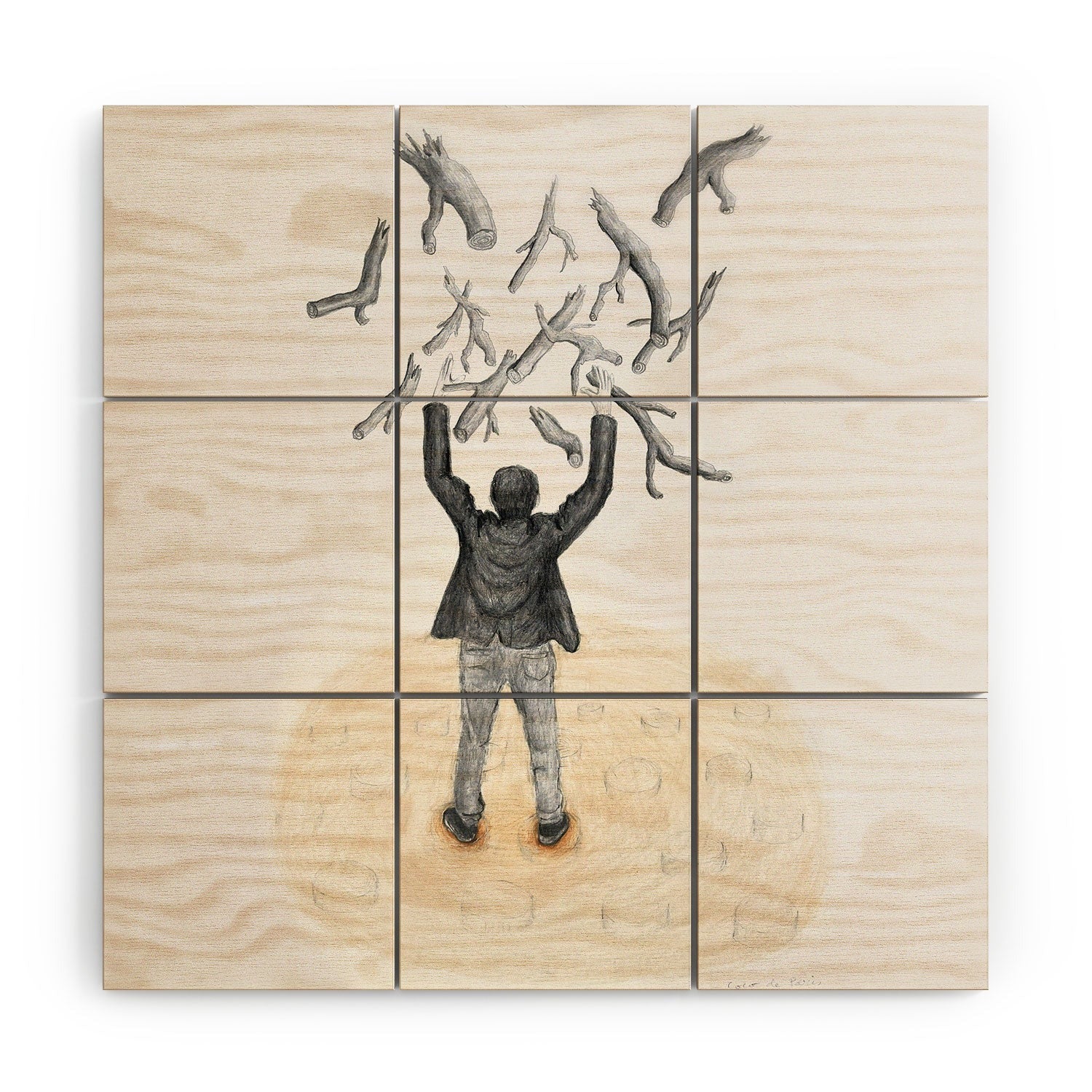 Coco de Paris Wood in the sky Wood Wall Mural
