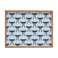 Design by Spark Black Striped Bows Rectangular Tray