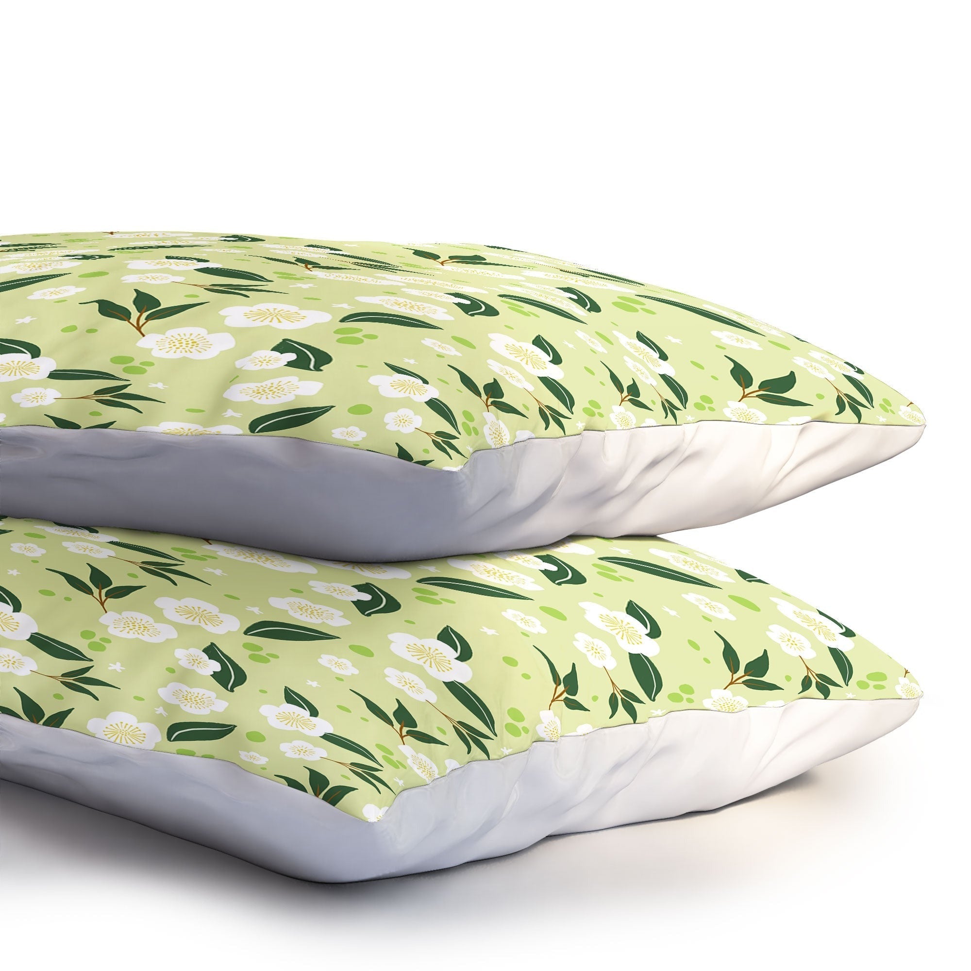 Design by Spark Matcha Tea Florals Pillow Shams