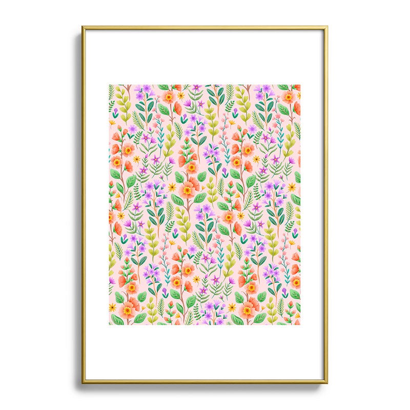 Pimlada Phuapradit Ditsy Spring Floral Metal Framed Art Print