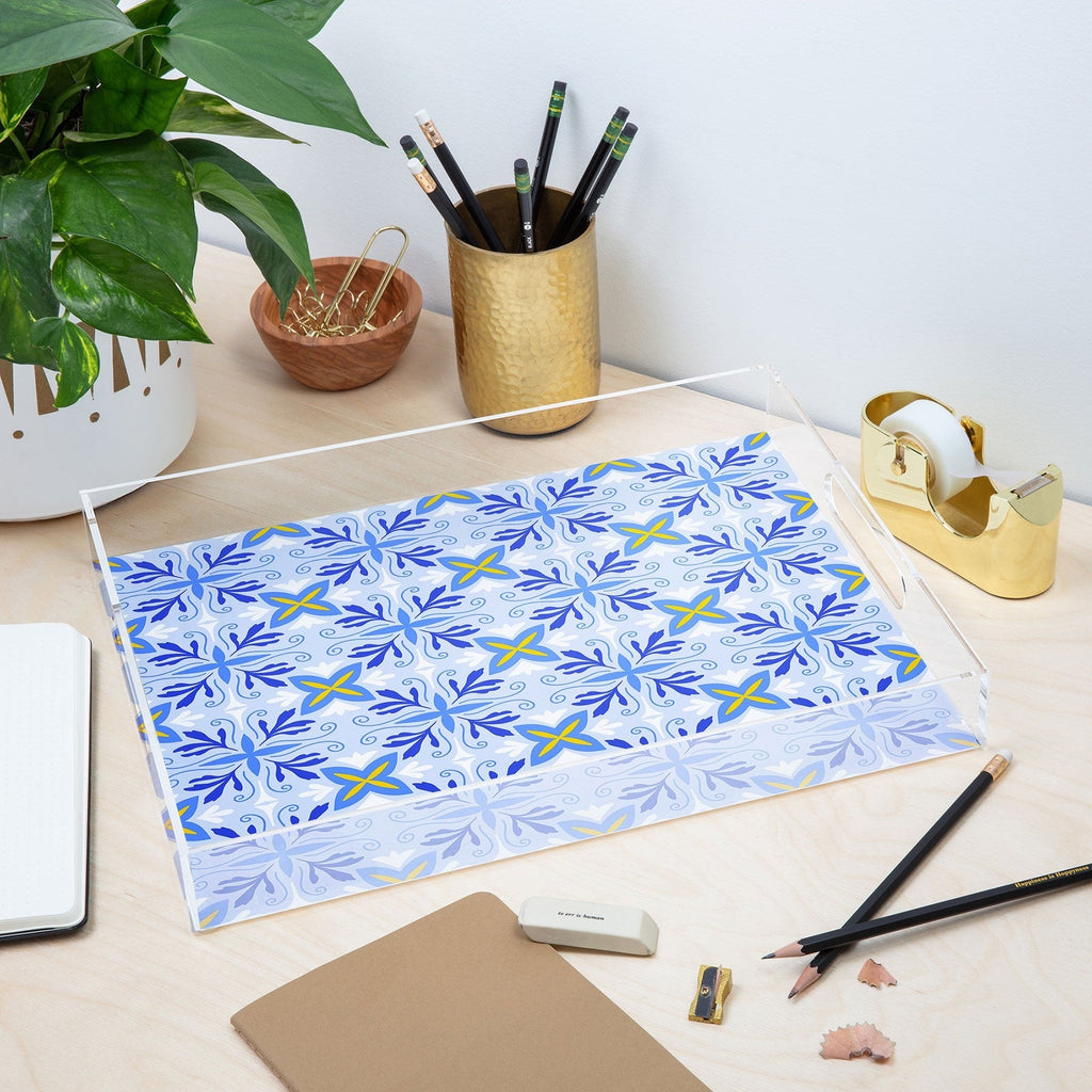 Design by Spark Dolce Vita Flourish Tile Acrylic Tray