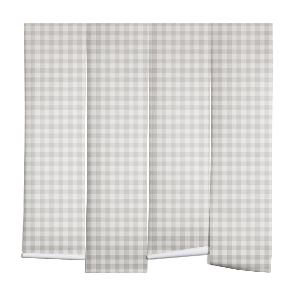Colour Poems Gingham Plaid Pattern Cloud White Wall Mural