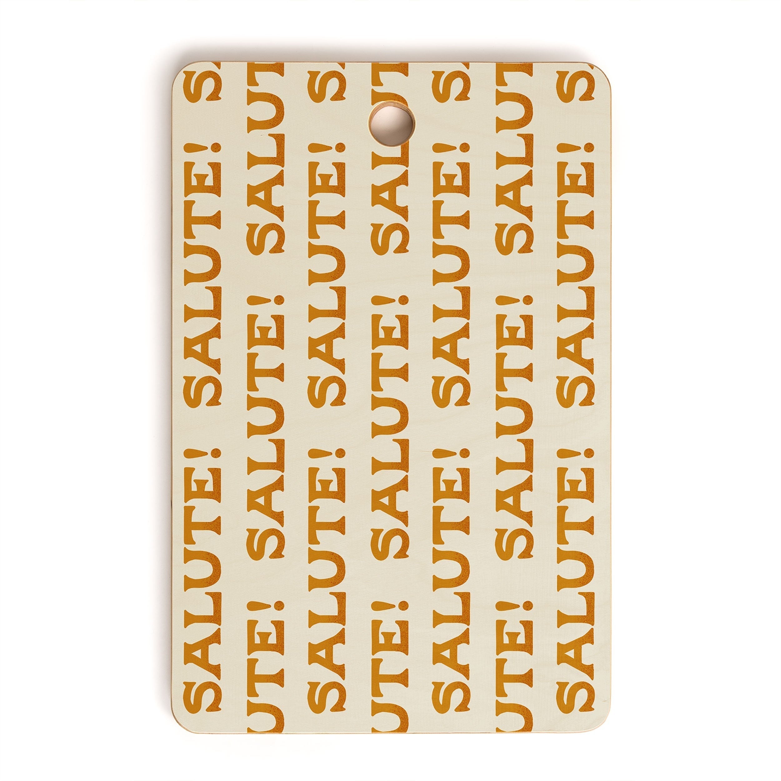 Jessica Molina Salute Gold Pattern on Cream Cutting Board Rectangle
