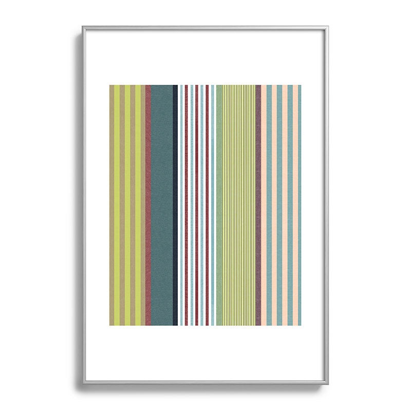 Marta Barragan Camarasa Colorful Stripe Delight Metal Framed Art Print