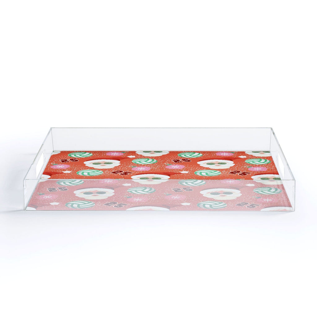 Design by Spark Sporty Volleyball Santa Acrylic Tray
