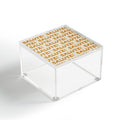 Jessica Molina Salute Gold Pattern on Cream Acrylic Box