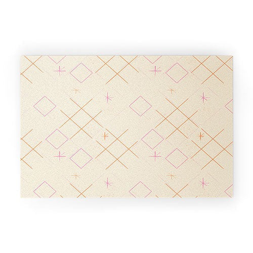 Little Om Starry Web cream Welcome Mat