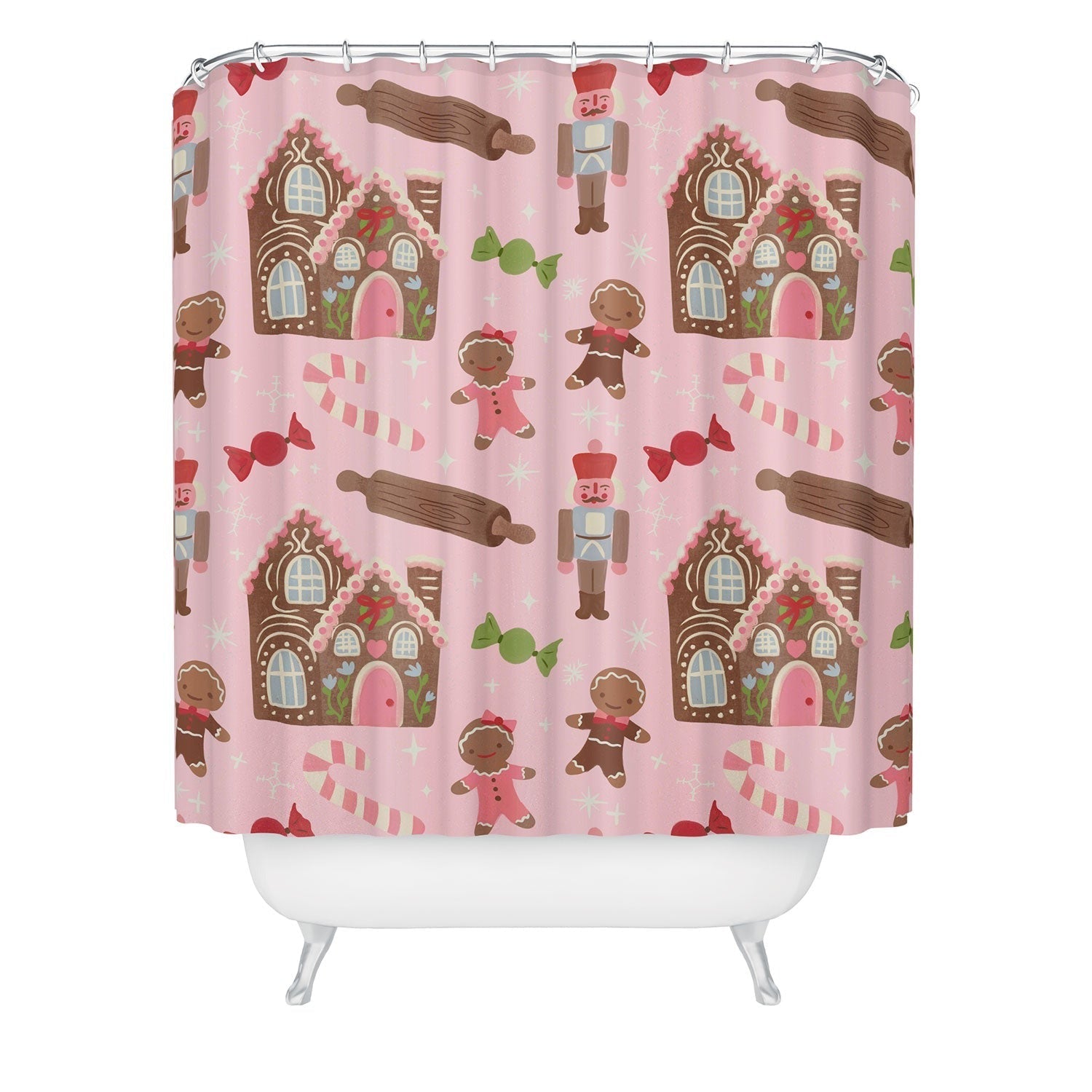 carriecantwell Sweet Christmas Holidays Shower Curtain