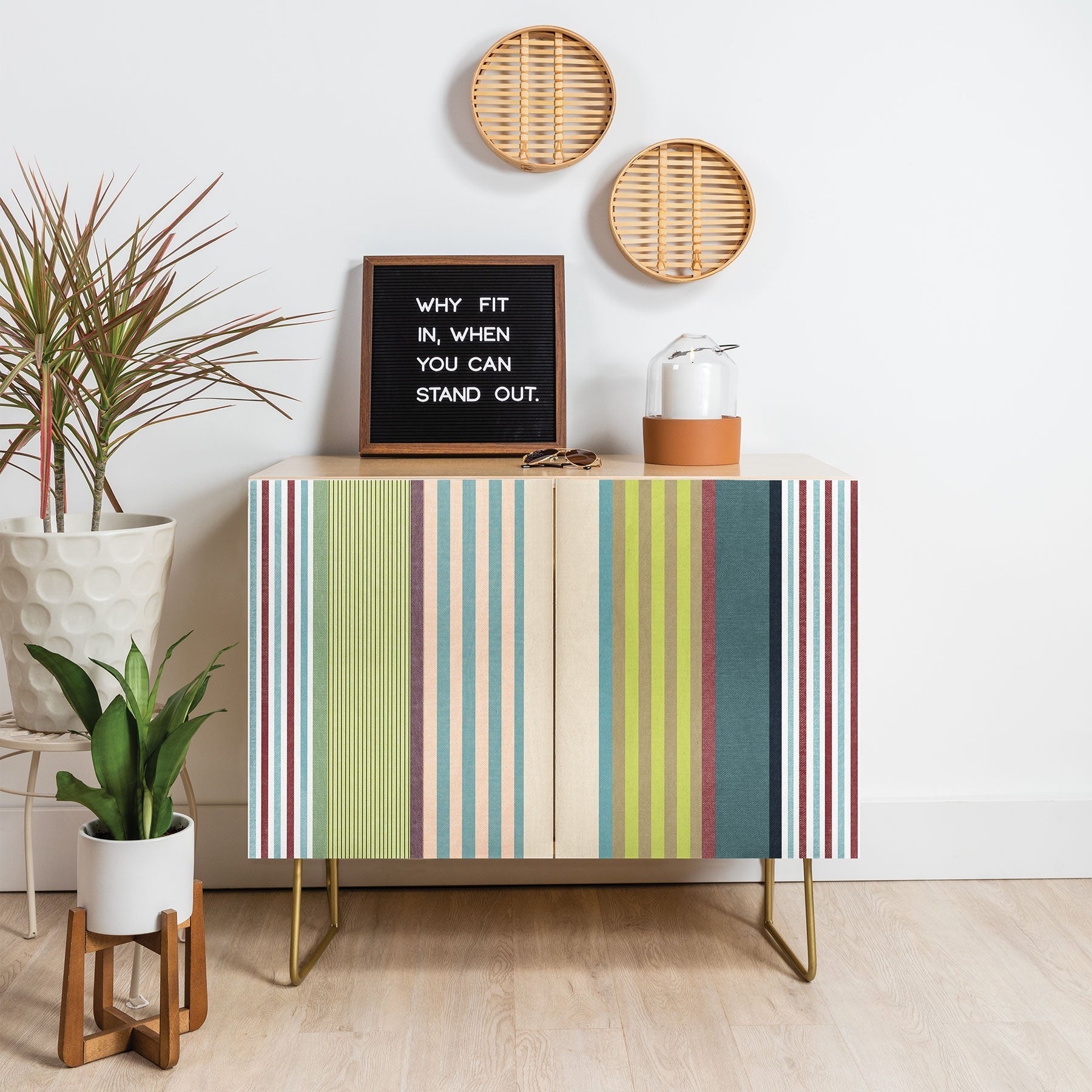 Marta Barragan Camarasa Colorful Stripe Delight Credenza