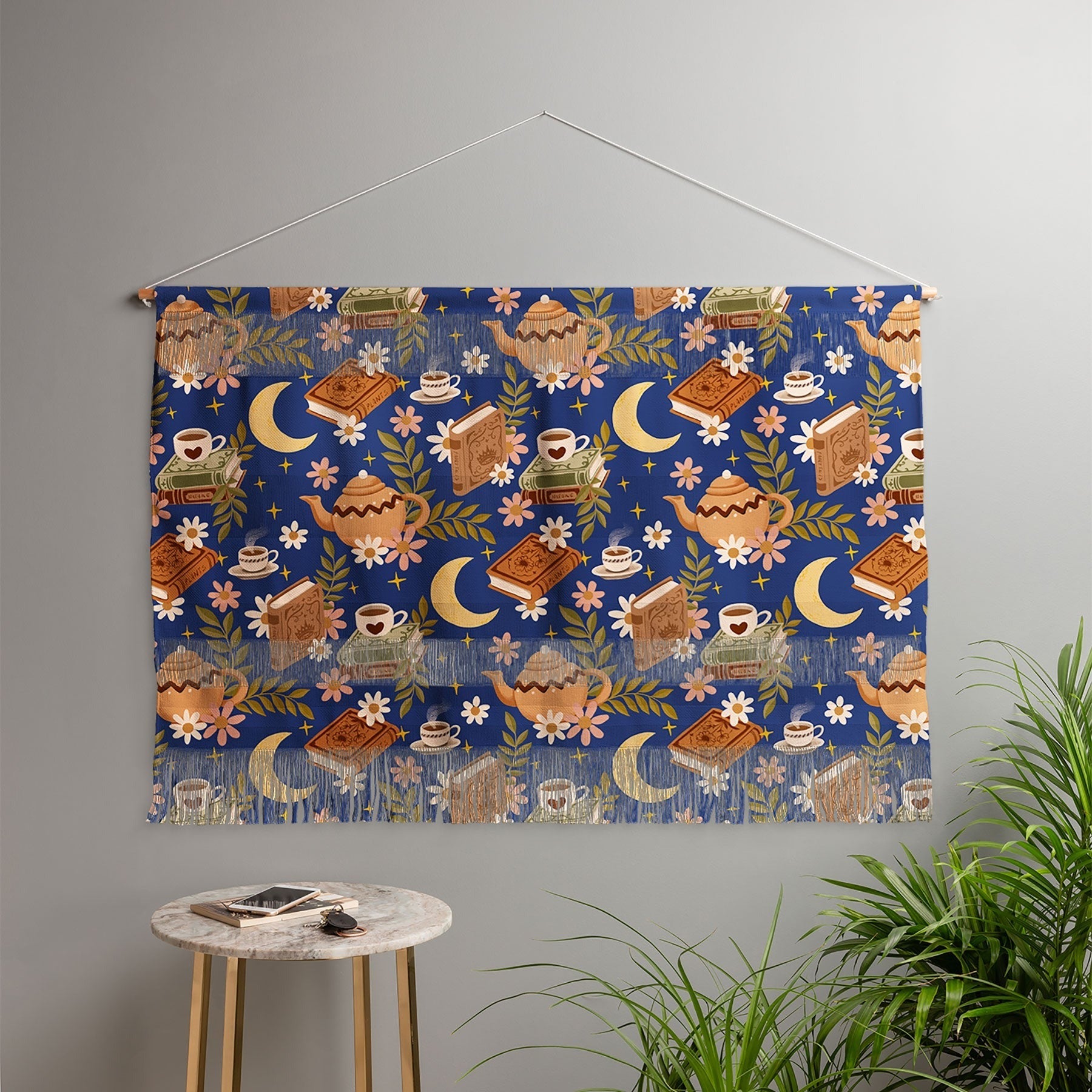 Avenie Moonlit Reading Nook II Wall Hanging Landscape