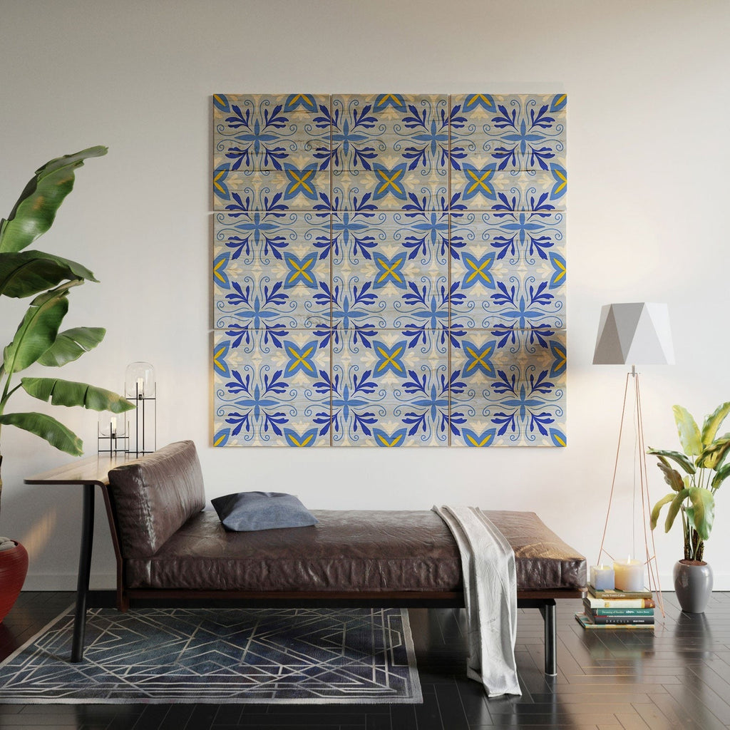 Design by Spark Dolce Vita Flourish Tile Wood Wall Mural