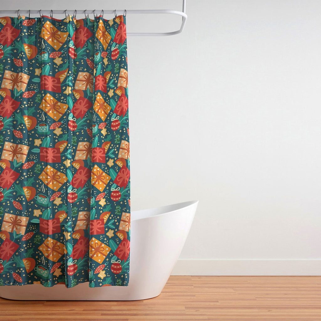 Valeria Frustaci Christmas pattern Shower Curtain