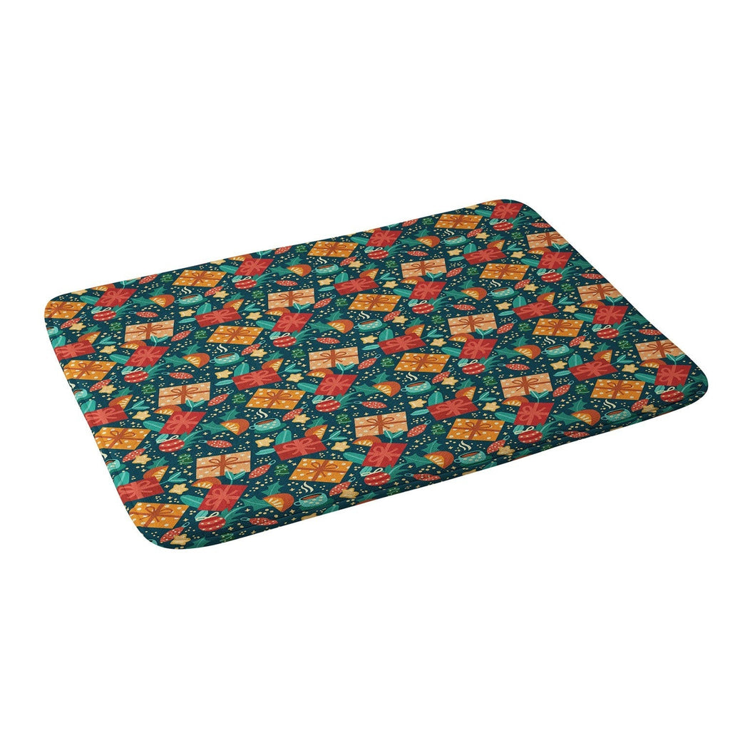 Valeria Frustaci Christmas pattern Memory Foam Bath Mat
