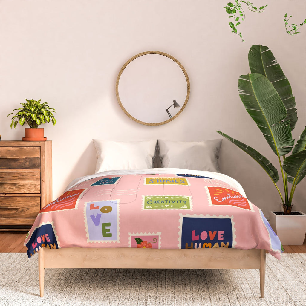 Design by Spark Love Human Made Stamps Comforter
