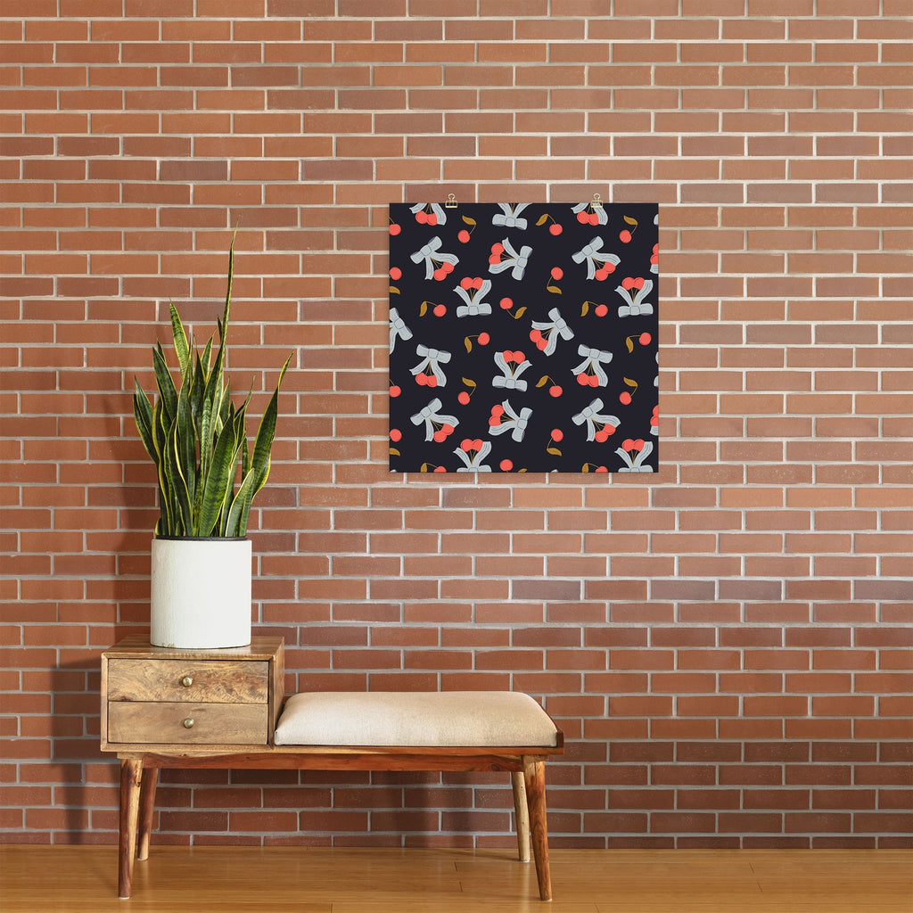 Jennifer Labre Cherries and Bows Art Print