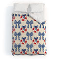 Design by Spark Nautical Christmas Bows Duvet Cover