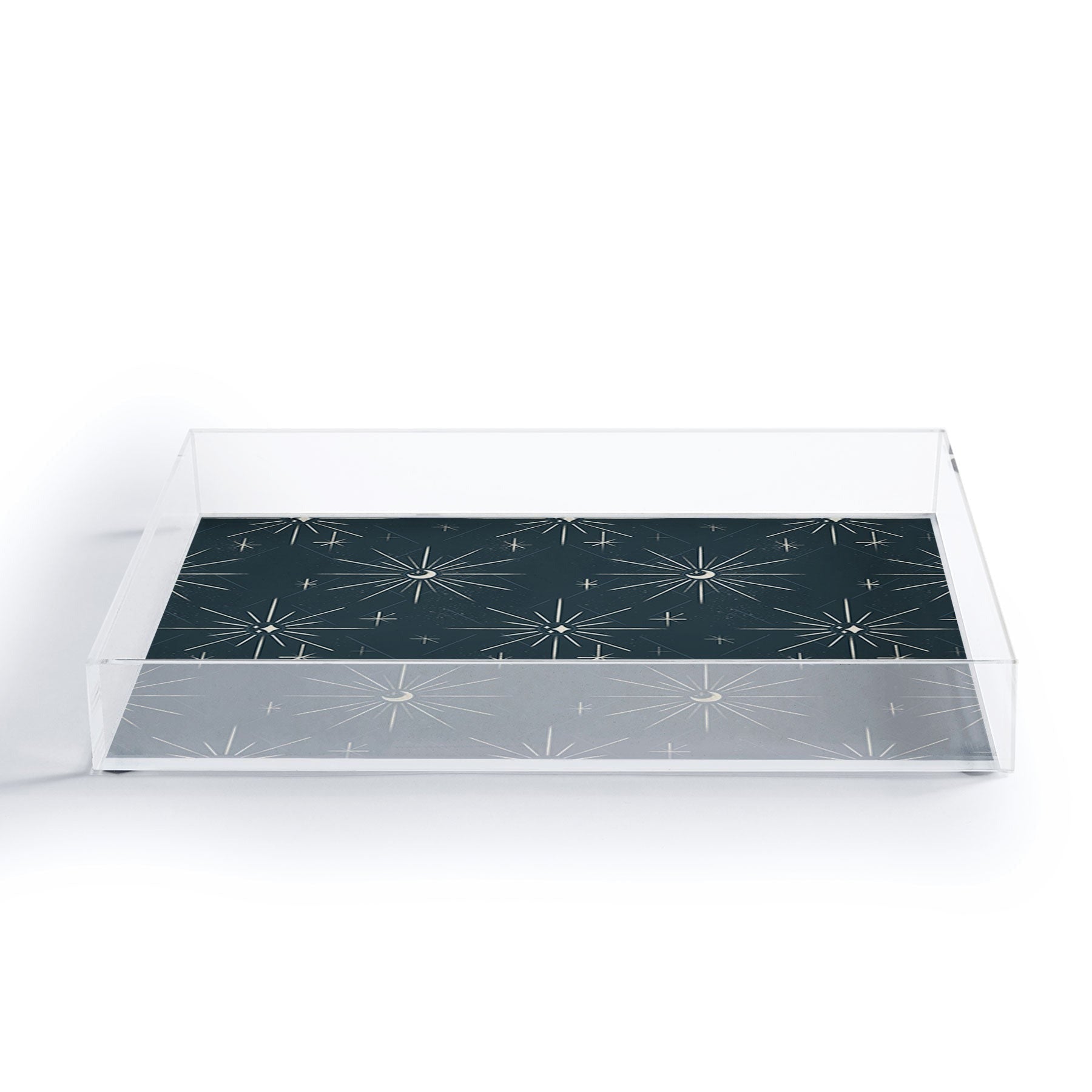 Little Om Pattern Little Moon navy Acrylic Tray