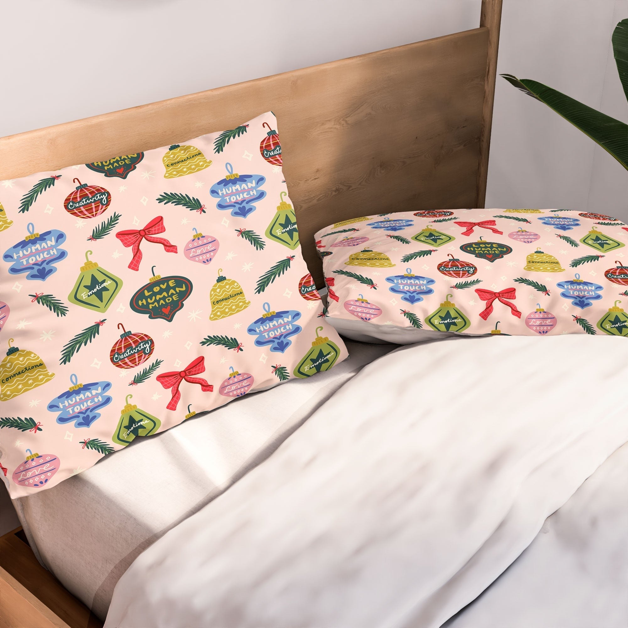 Design by Spark Love Human Made Christmas Ornaments Pillow Shams