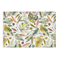 Ninola Design Botanic Retreat Tropical Jungle Leaves Botanical Green Orange Outdoor Rug
