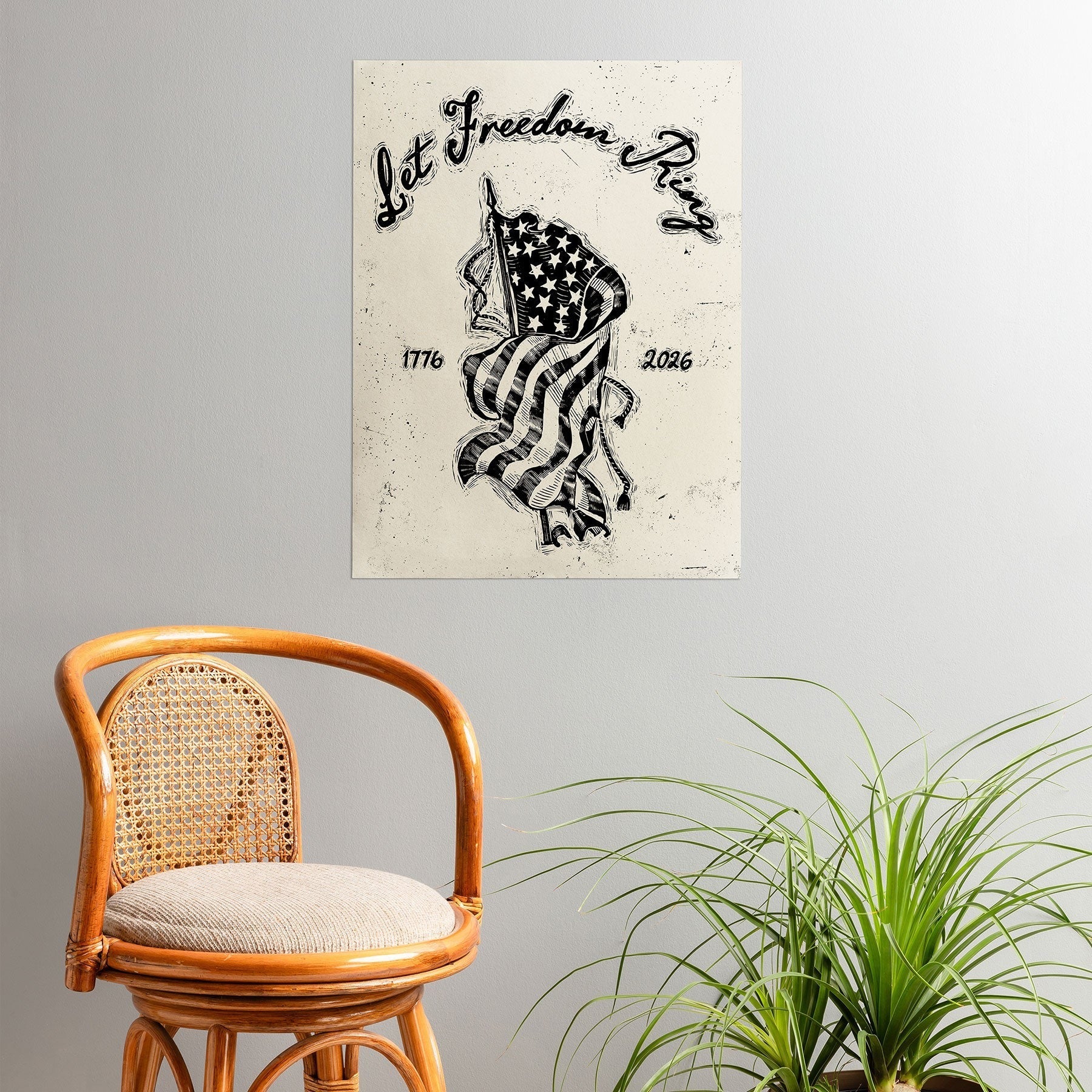 DENY Designs Let Freedom Ring Block Poster