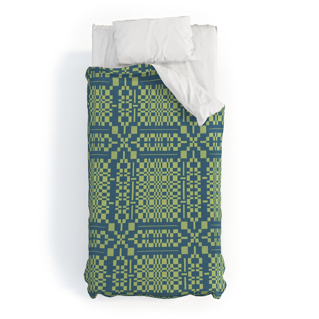 Marta Barragan Camarasa Nostalgic Grid Design Duvet Cover