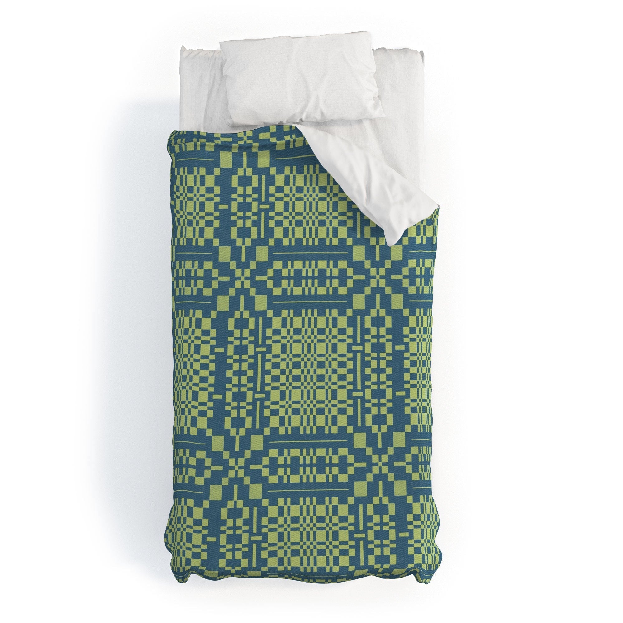 Marta Barragan Camarasa Nostalgic Grid Design Duvet Cover