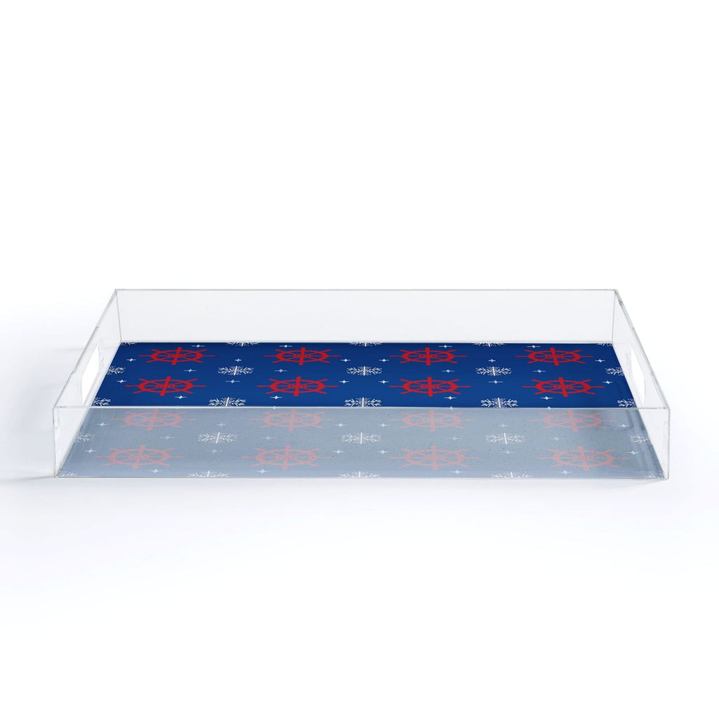 Design by Spark Holiday Helms and Snowflakes Acrylic Tray