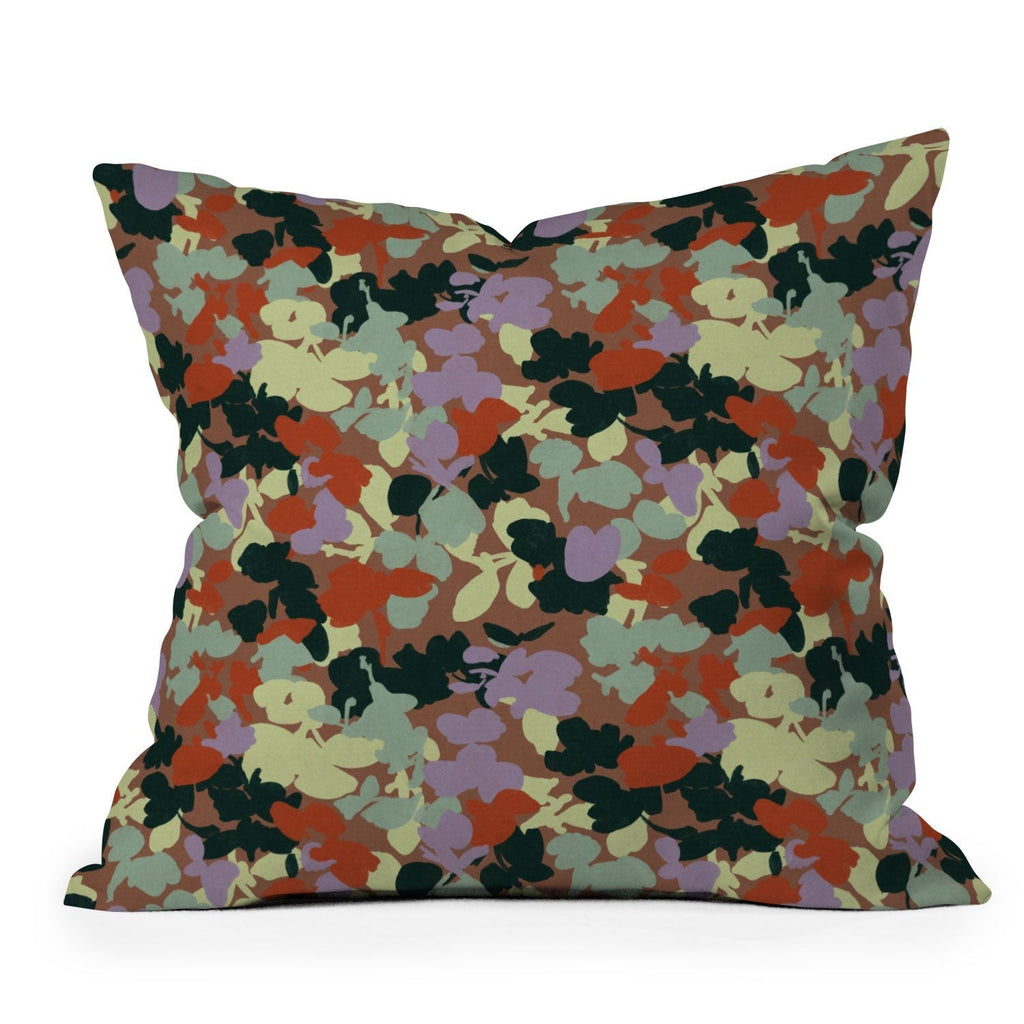 Marta Barragan Camarasa Retro Bloom Medley Throw Pillow