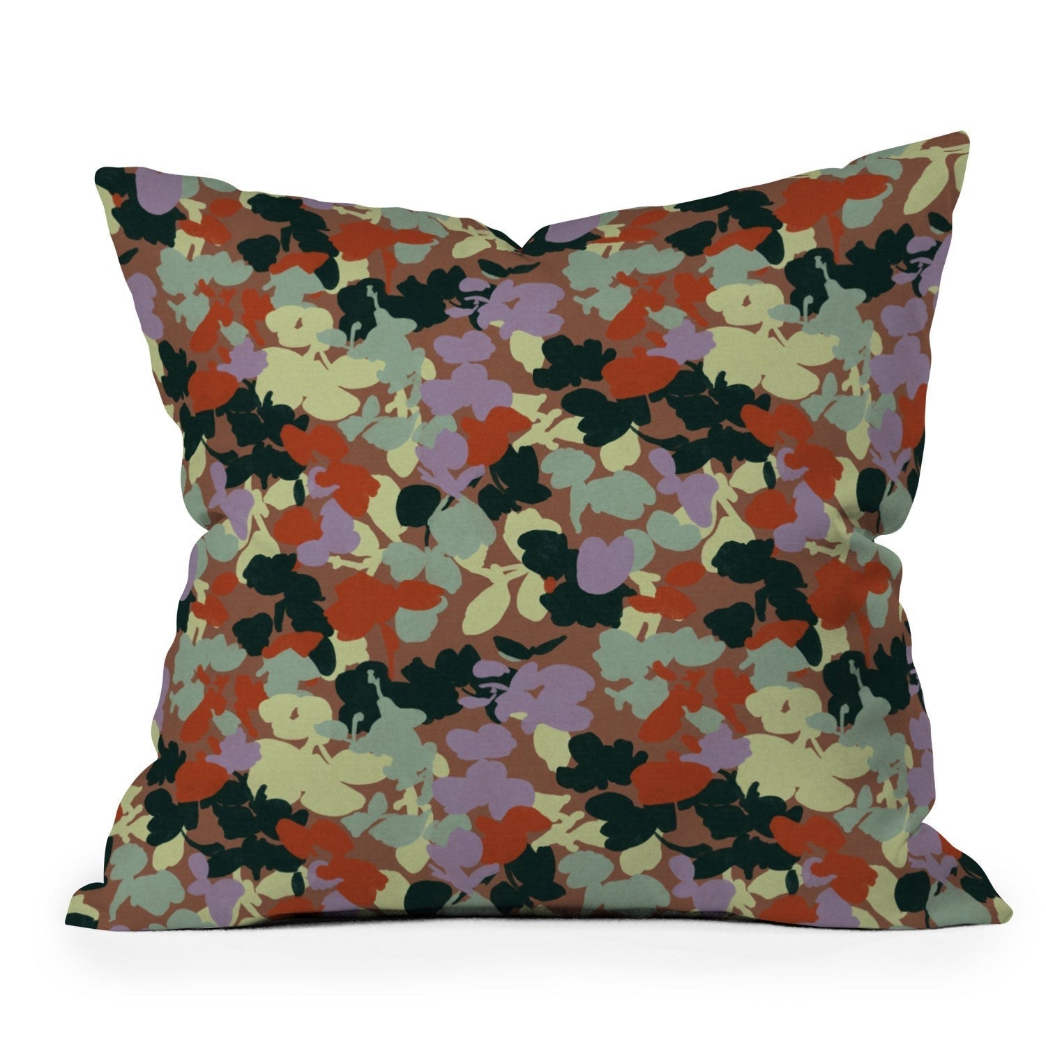 Marta Barragan Camarasa Retro Bloom Medley Throw Pillow
