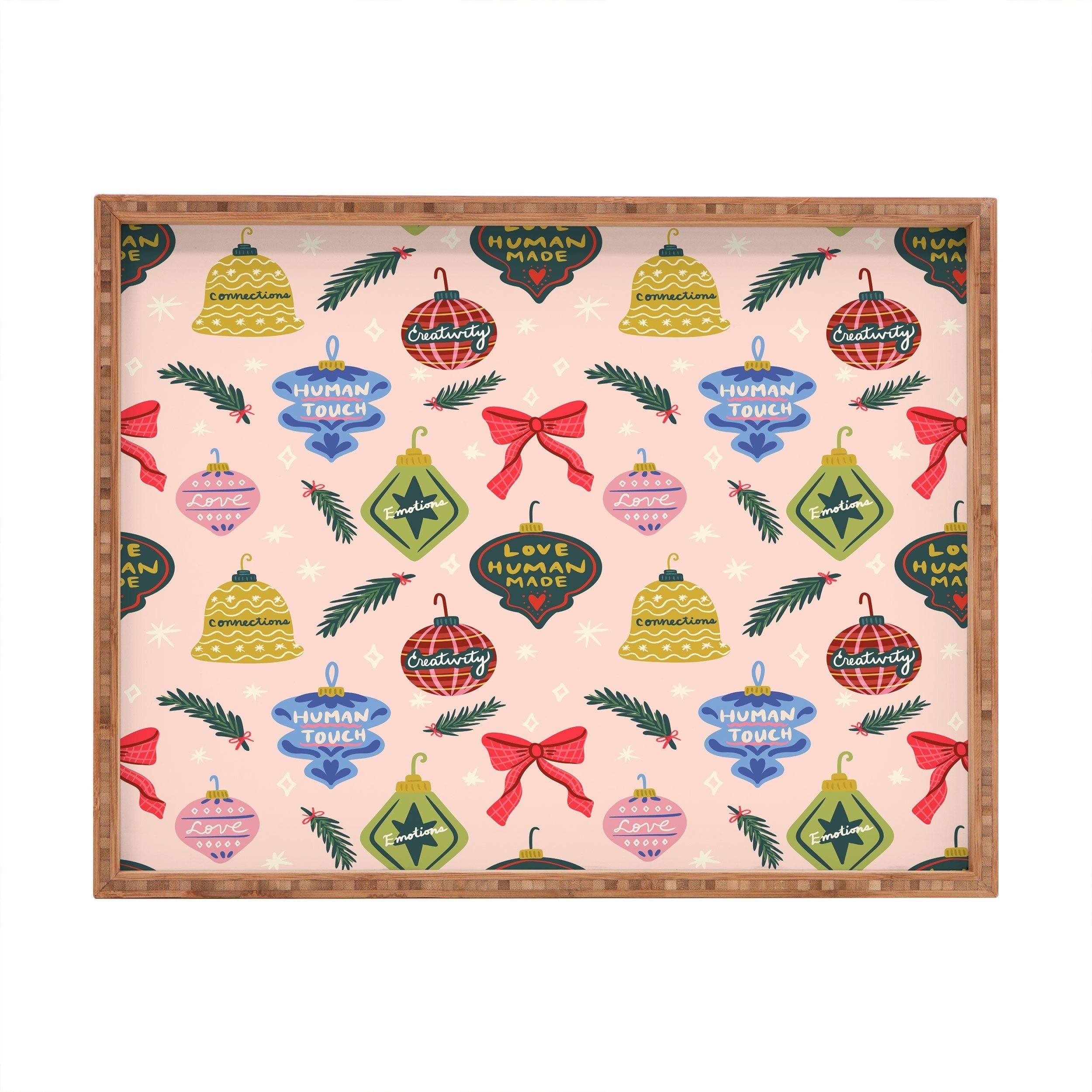 Design by Spark Love Human Made Christmas Ornaments Rectangular Tray